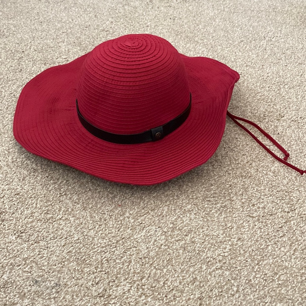 Red Floppy Sun Hat